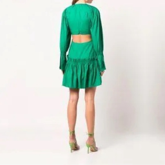 JASON WU green cotton cutout minidress, size small - Picture 11 of 11